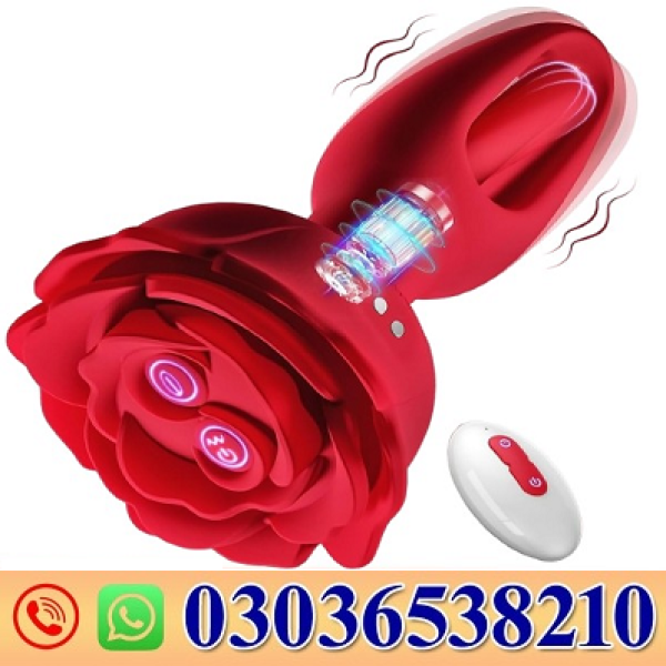 9 Vibration Modes Remote Control Rose Butt Plug