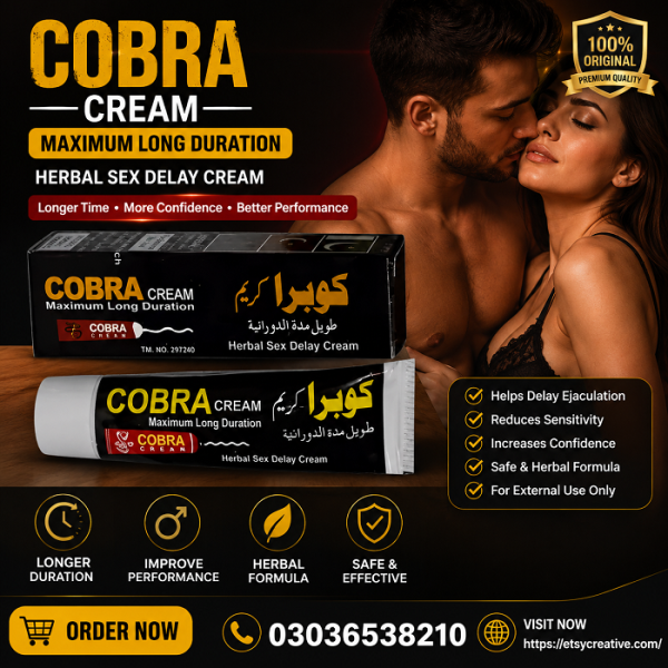 COBRA Cream – Herbal Sex Delay Cream for Long Duration Price In Pakistan