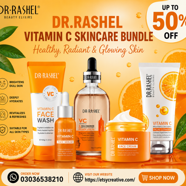DR.RASHEL Vitamin C Skincare Bundle – Healthy, Radiant & Glowing Skin Price In Pakistan
