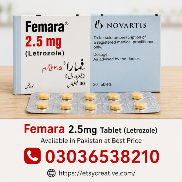Femara 2.5mg Tablet (Letrozole) in Pakistan (03036538210)