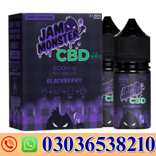 Jam Monster CBD Vape Juice Blackberry 600mg In Pakistan