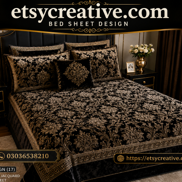 Velvet Jacquard Bed Sheet Design (17) Price In Pakistan (03036538210)